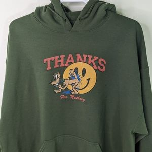 Thanks for Nothing Humorous Hoodie Olive Green Unisex